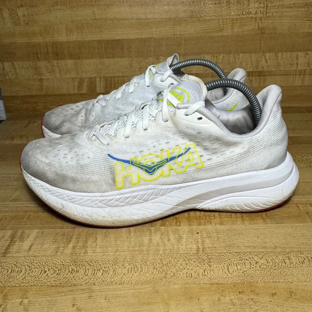 Hoka Mach 6 Mens 10D White Nimbus Cloud Running Shoes 1147790 WNCL