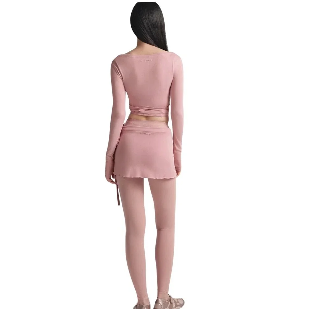 Skims Stretch Knit Wrap Skirt Himalayan Pink SKIRT-SKT-10091W Medium