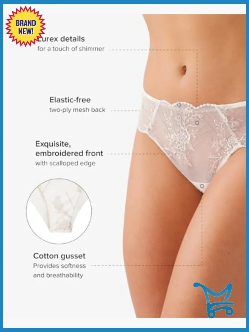 Exquisite Lace Tanga Panty with Shimmer Details