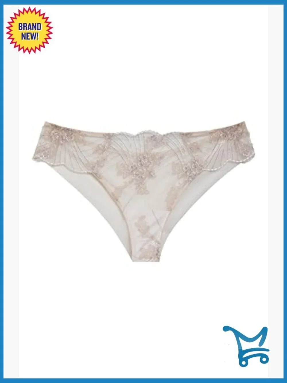 Exquisite Lace Tanga Panty with Shimmer Details