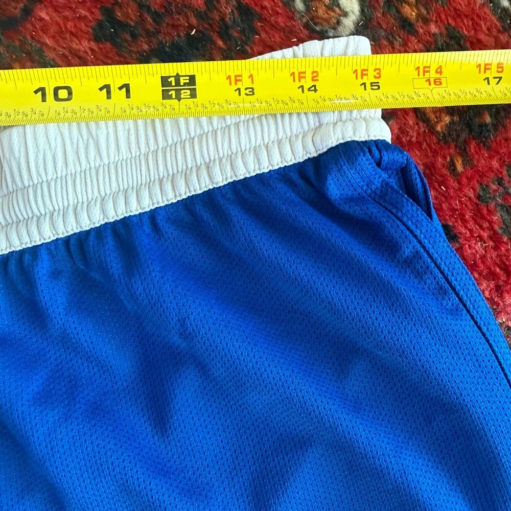Adidas Shorts Mens L Blue LA Dodgers Basketball Mesh Athletic Side Stripe Logo