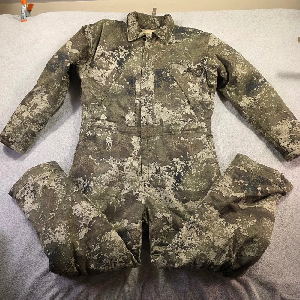 Redhead Coveralls Mens XL Green Strata Camo Insulated Hunting Workwear Outdoor