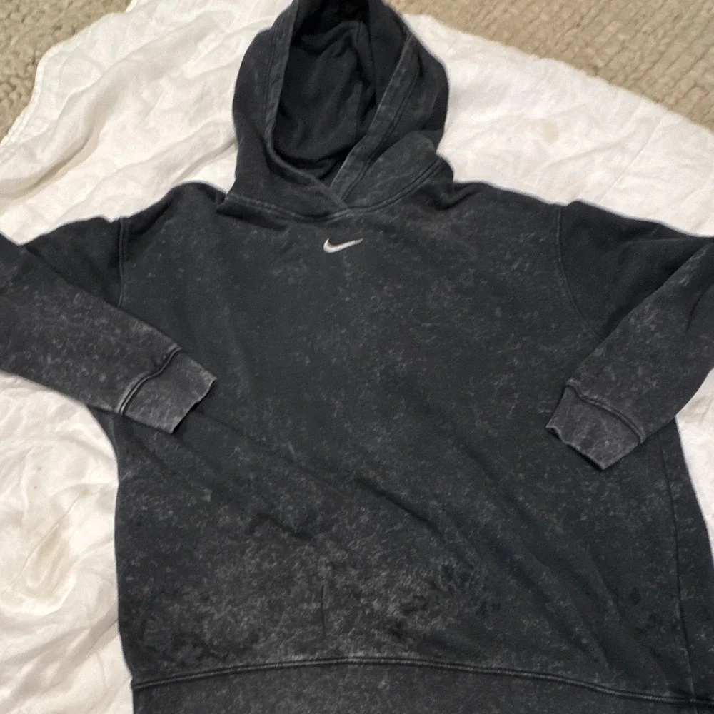 Nike Men's Black Pullover Hoodie XL Fleece Cotton Blend Logo Regular Fit