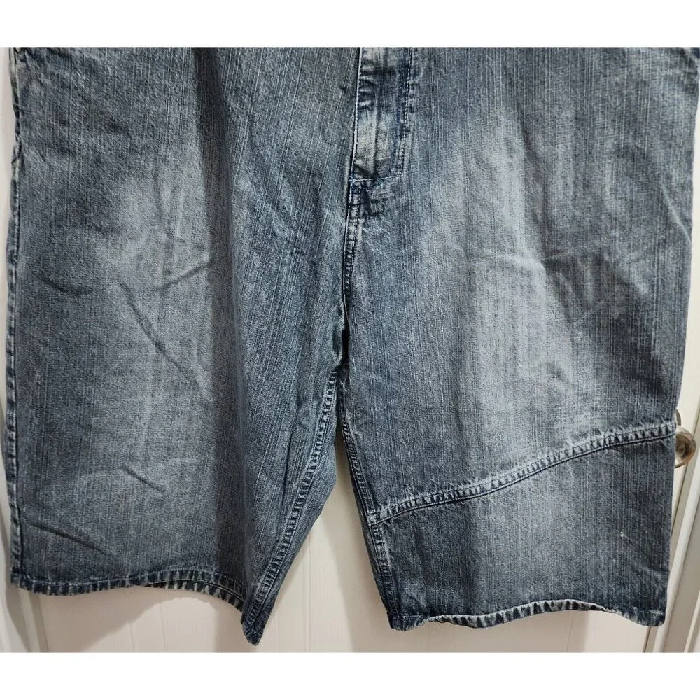Makaveli Tupac Shakur Grow / Evolve Quote Blue Hip Hop Jean Shorts Men's Size 42