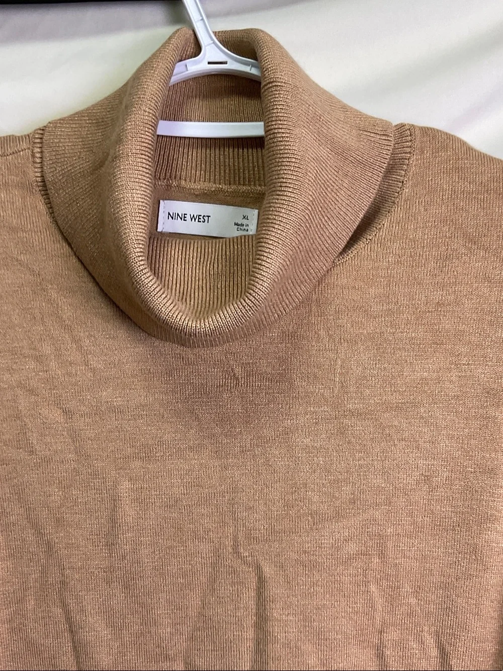 Nine West Men's Camel/Tan Turtleneck Sweater