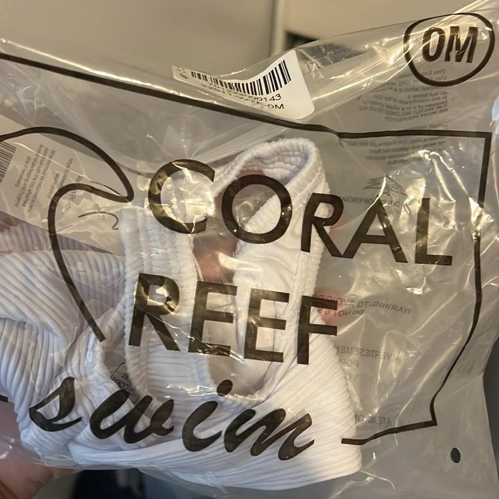 Coral Reef The Mini Traveler Swimsuit Top White 0 Months Newborn 18” doll