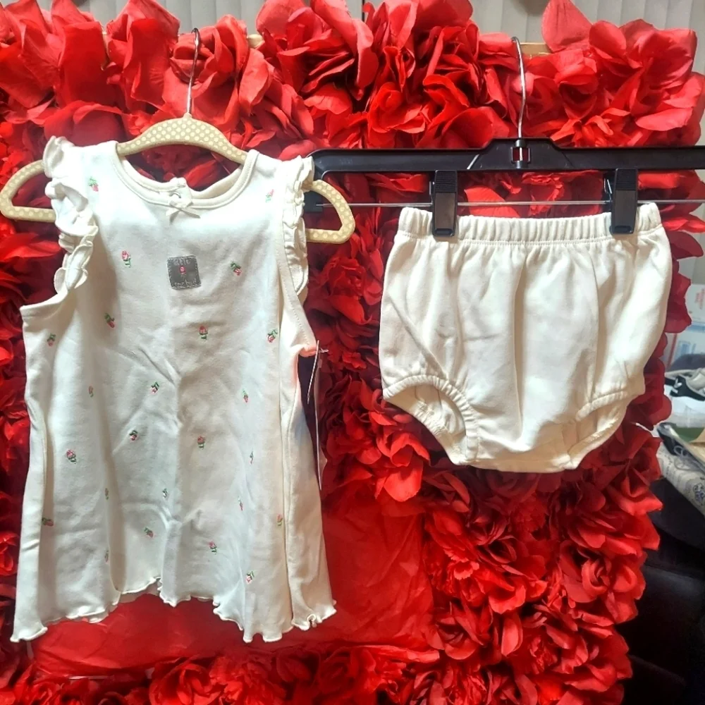 Carters Girls NWT 12 Month Dress Set wuth Matching Panties