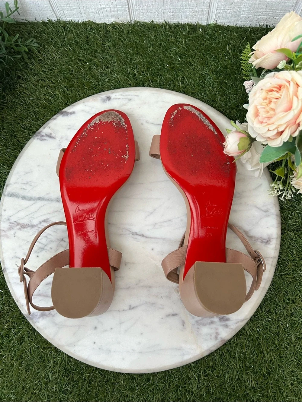 Christian Louboutin Jane Sandal 55 mm Sandals - Lamb nappa leather Blush Sz US 9