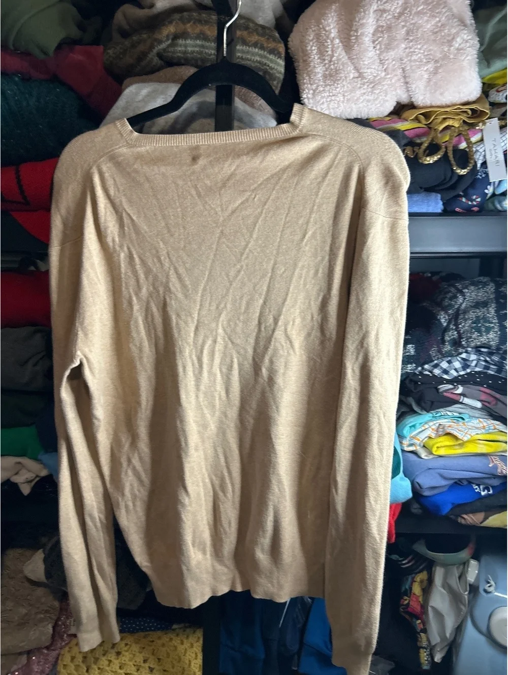 Polo by Ralph Lauren Men's V-Neck Sweater Camel Size S