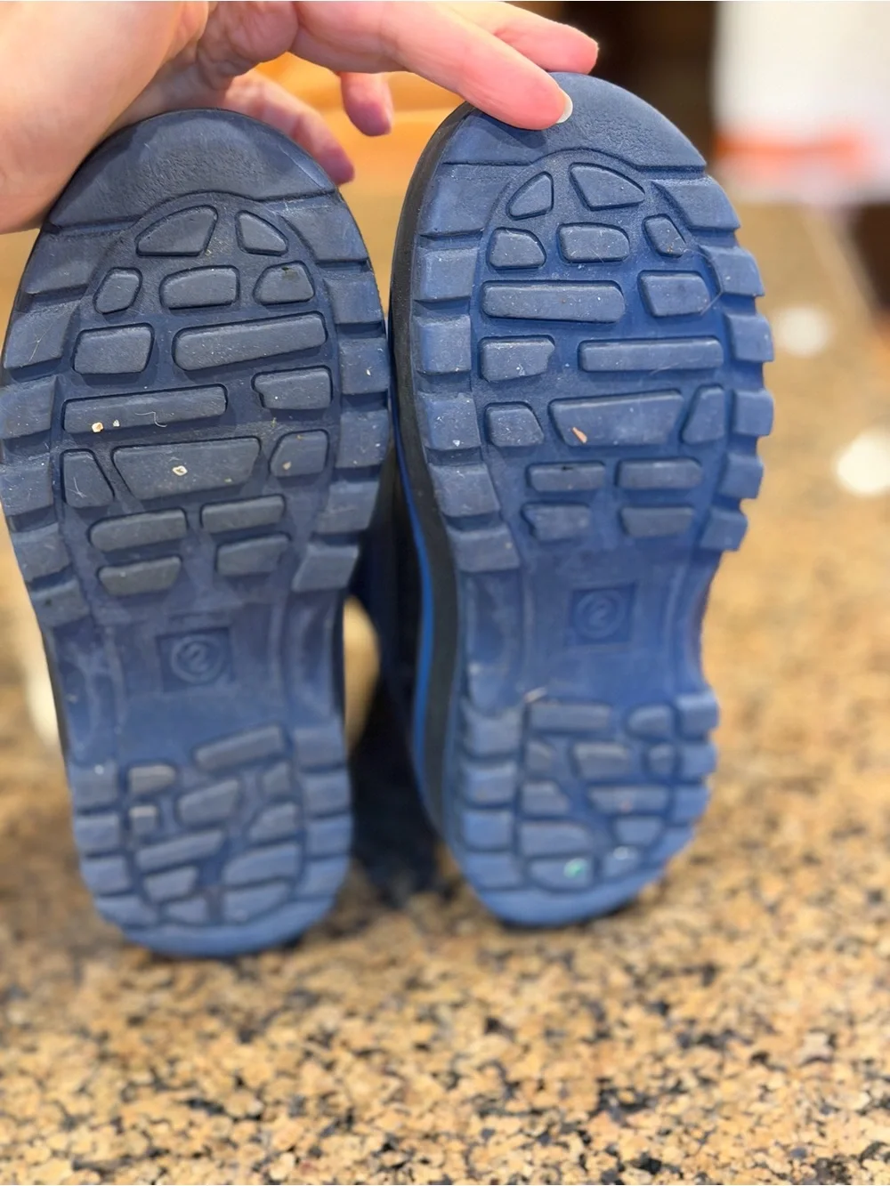 Lands' End Kids' Navy Waterproof frost insulate Snow Boots boys size 2Y