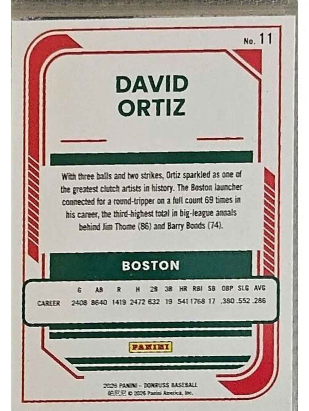 Donruss david ortiz