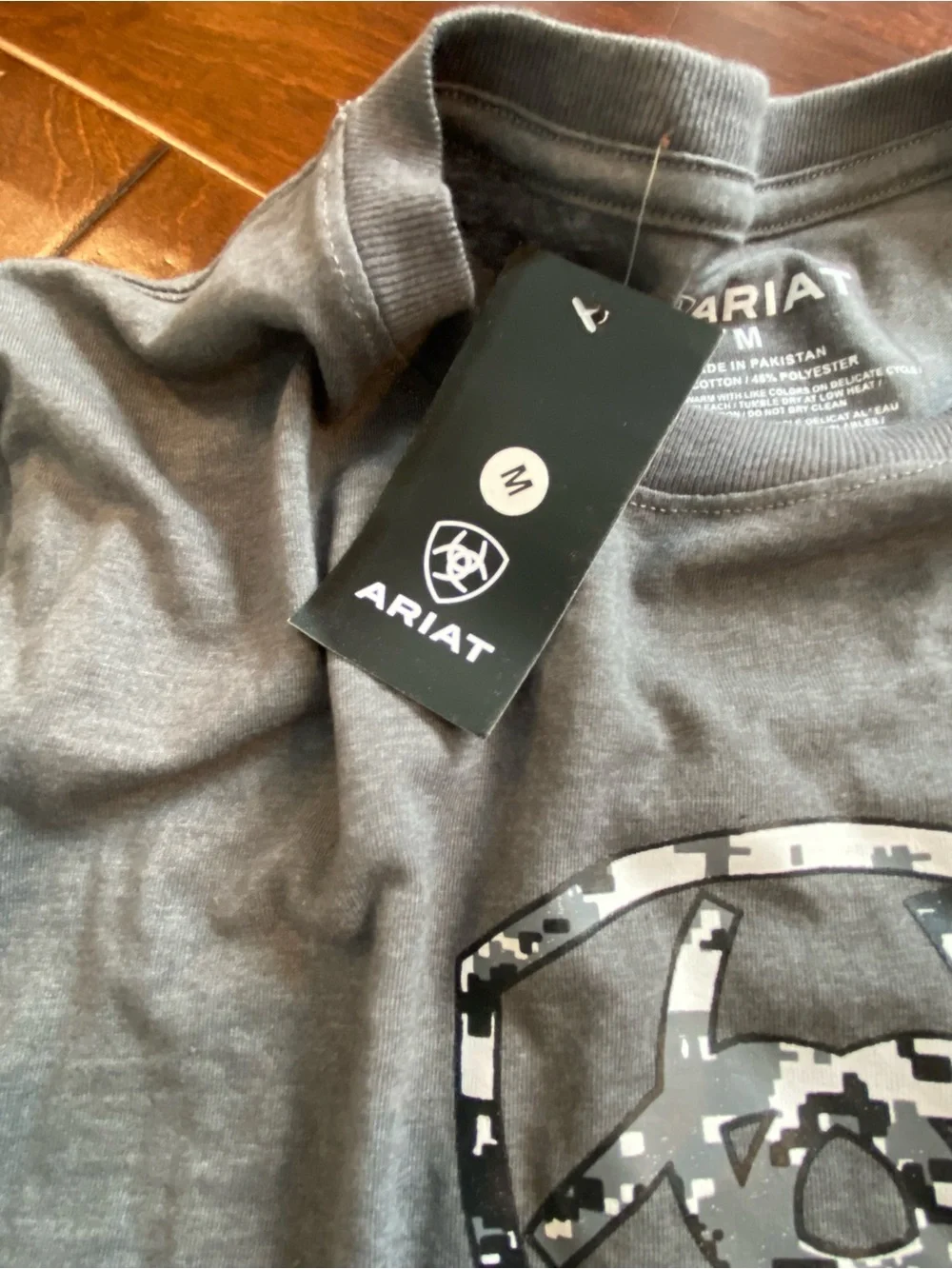NWT Ariat Men’s Liberty USA Digi Camo Logo Graphic Tee Shirt Medium M