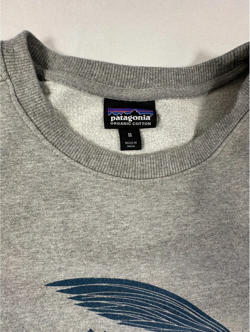 Patagonia Flying Fish Midweight Crew Sweatshirt Men's Medium Grey Graphic Fleece
