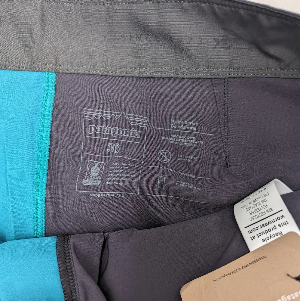 NEW Patagonia Hydropeak scallop board shorts 18