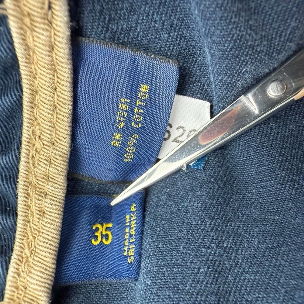 Polo Ralph Lauren‎ Blue Cotton Cargo Shorts Men's Size 35x9.5