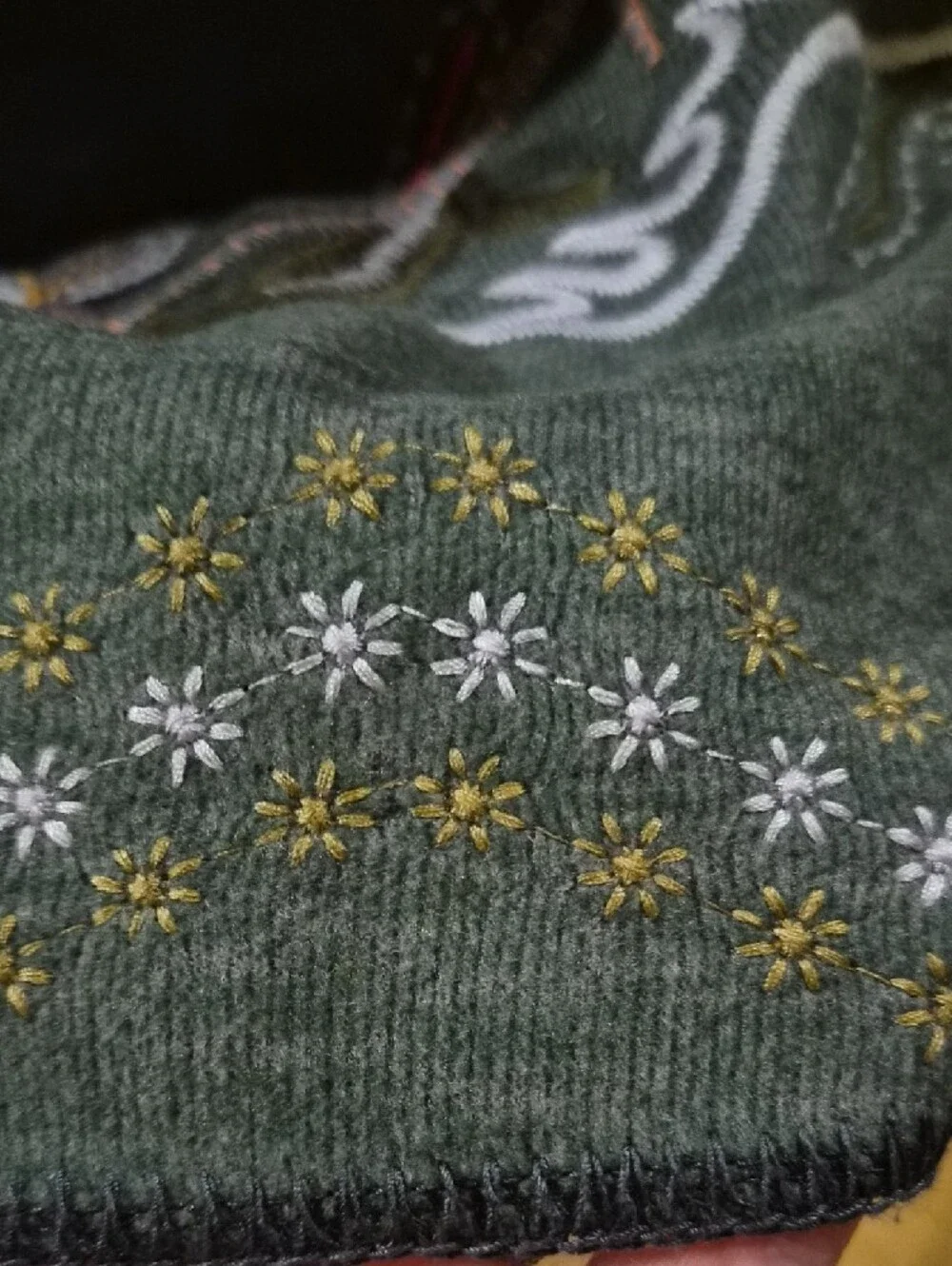 Soft Surroundings Teal Embroidered Open-Front Hooded Cardigan