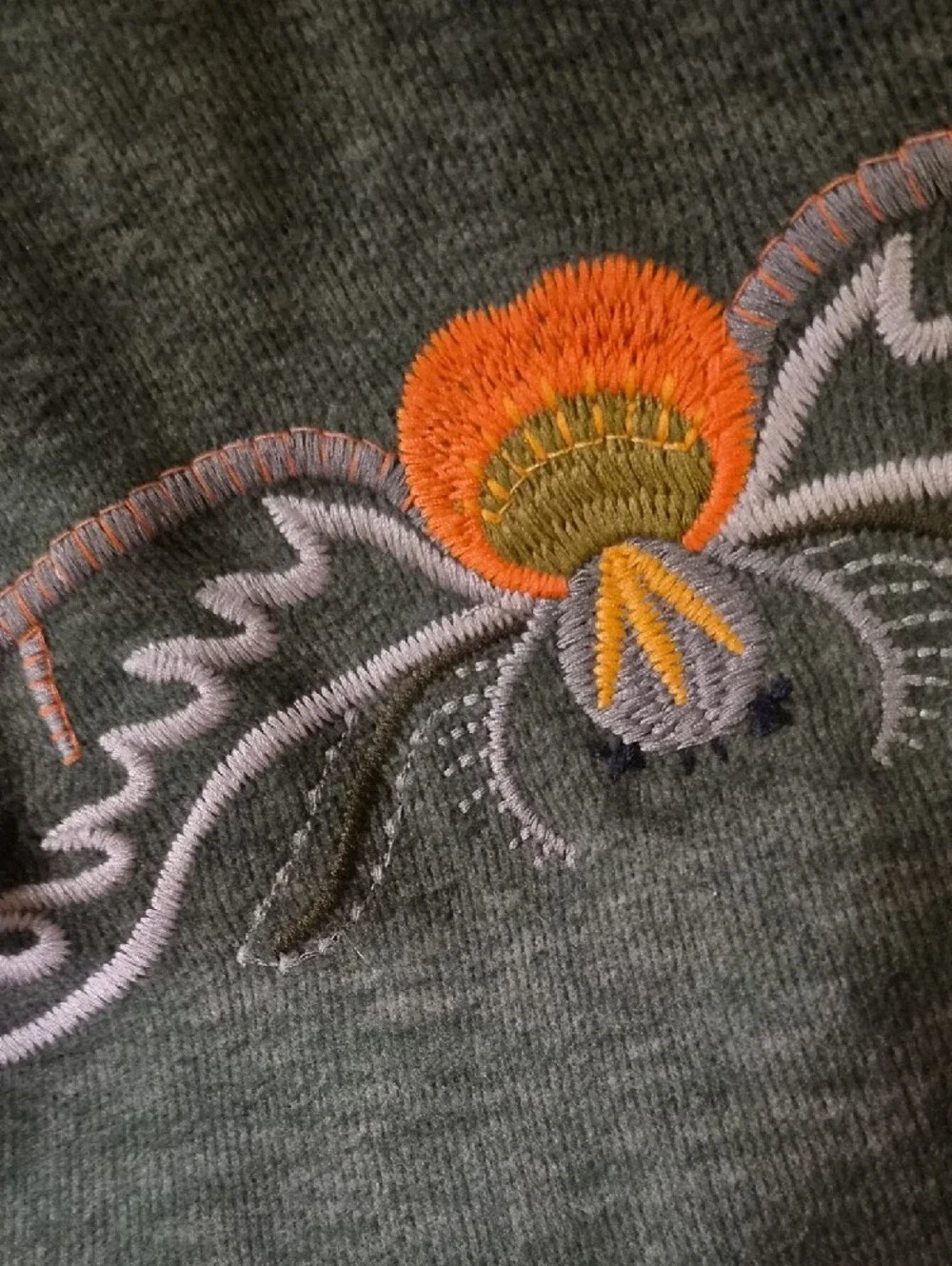 Soft Surroundings Teal Embroidered Open-Front Hooded Cardigan