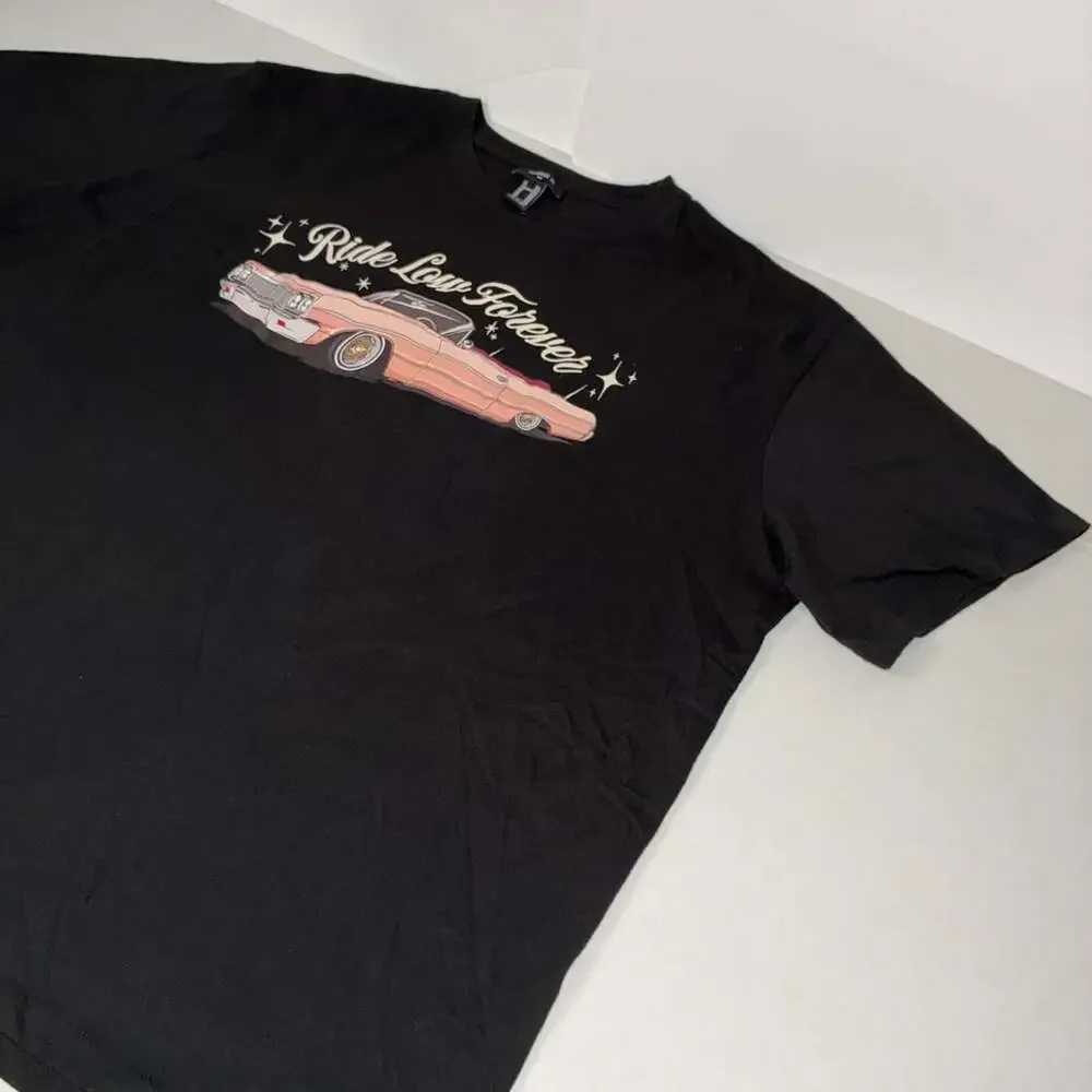 Forever 21 Ride Men Low Forever Car Graphic T-Shirt XXL Black