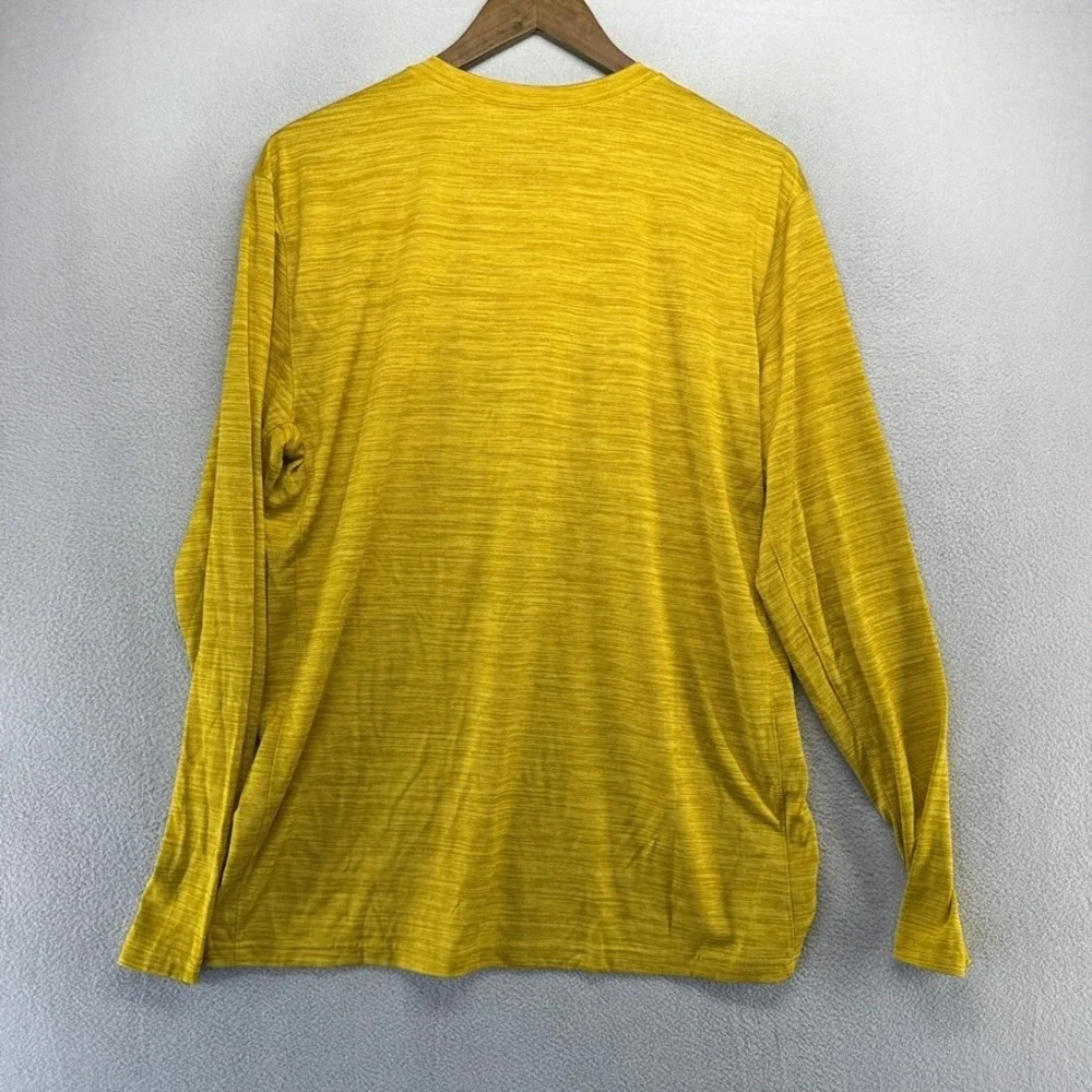 Michigan Wolverines Shirt Men's Large Yellow Jordan Nike Dri Fit Spellout NEW