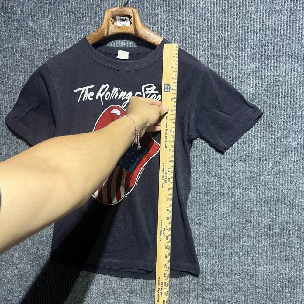 Vintage Rolling‎ Stones T Shirt Mens Small Black 1981 North American Tour Band T