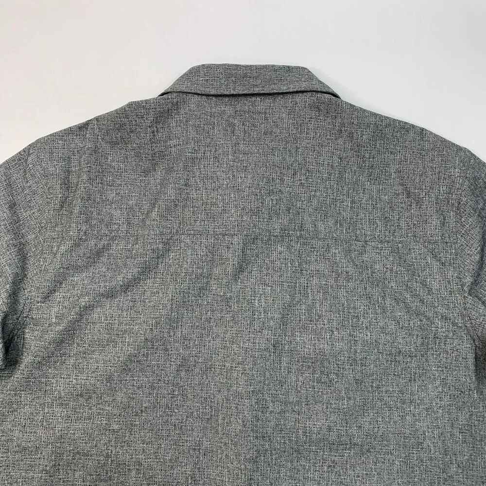 Karbon Shirt Mens XL Extra Large Graphite Grey Short Sleeve Chest Flap Pockets