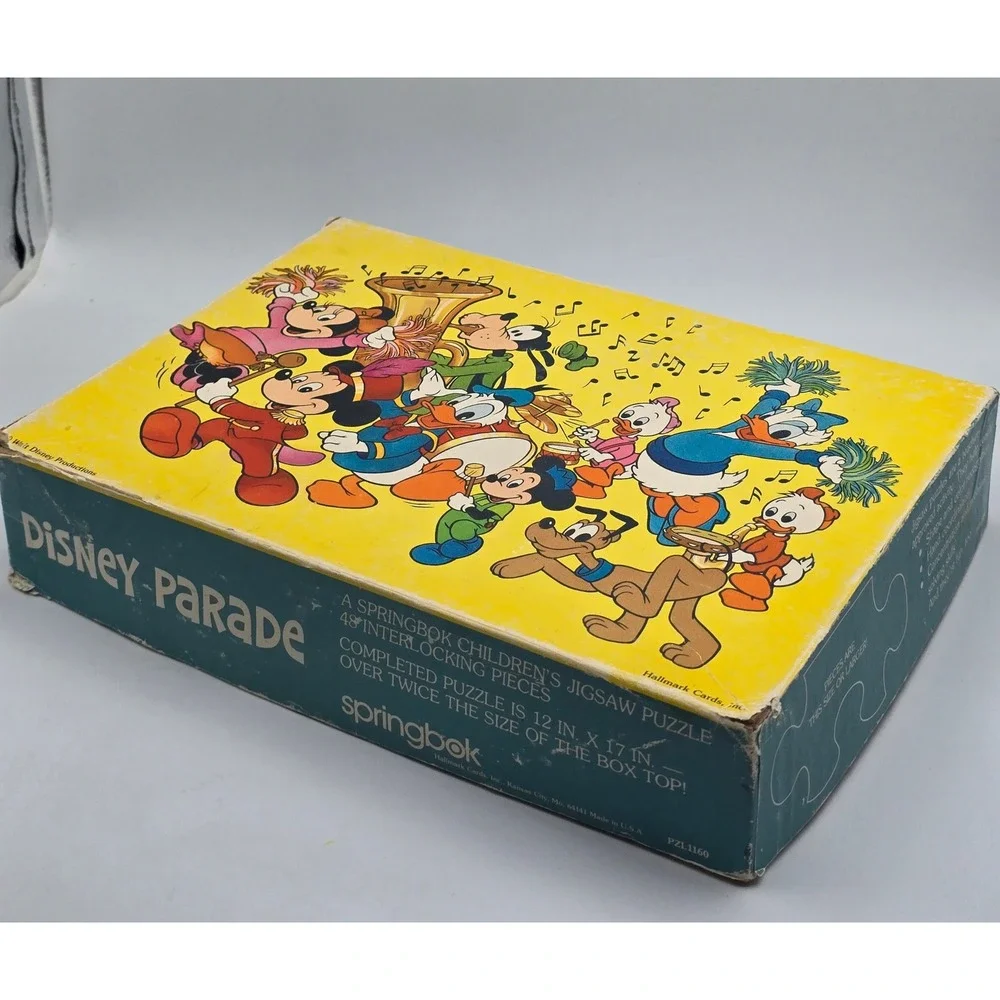 Vintage 70s Springbok Disney Parade 48 Piece Jigsaw Puzzle Mickey Donald PZL1160
