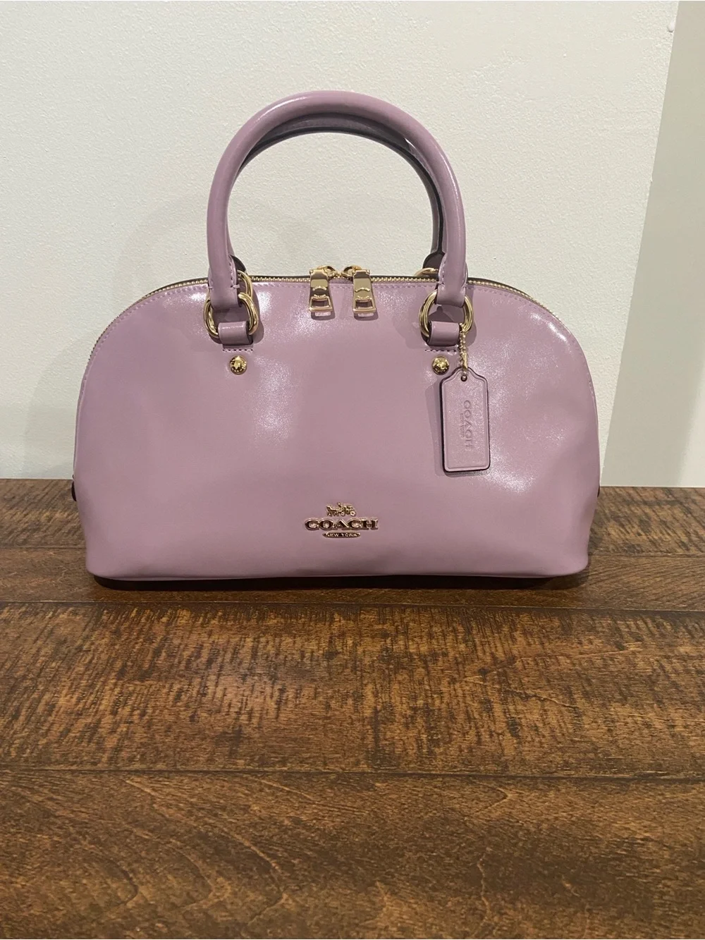 Coach Lara Satchel Bag Lilac/Gold