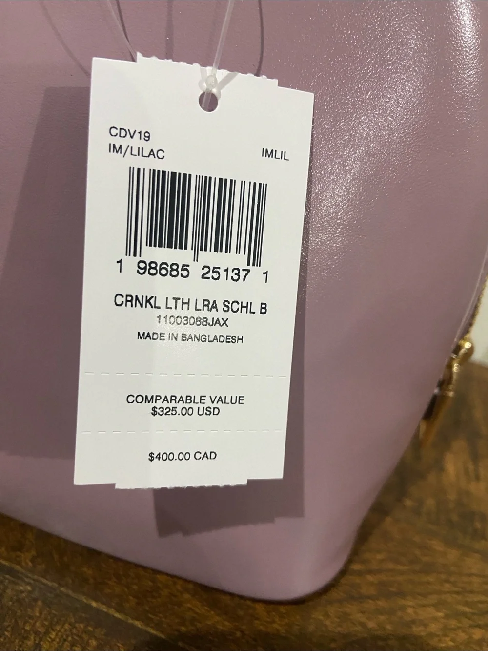 Coach Lara Satchel Bag Lilac/Gold
