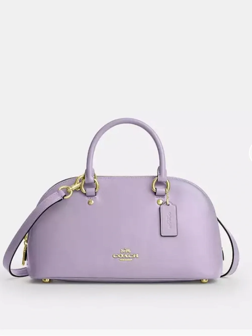 Coach Lara Satchel Bag Lilac/Gold