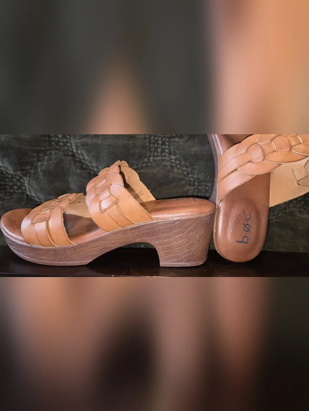 b.o.c. by Born Woven Platform Sandals – Tan – Size 7