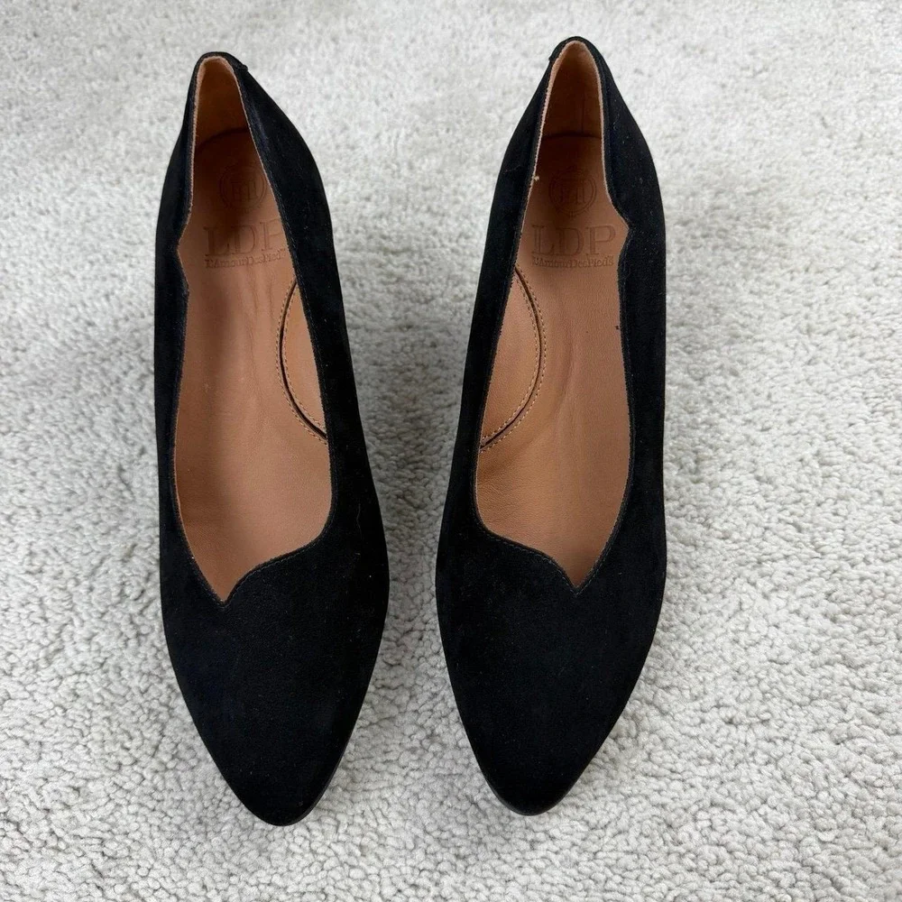 L'Amour des‎ Pieds Bambelle Pointed Toe Pump Black Suede Career Womens 7 New