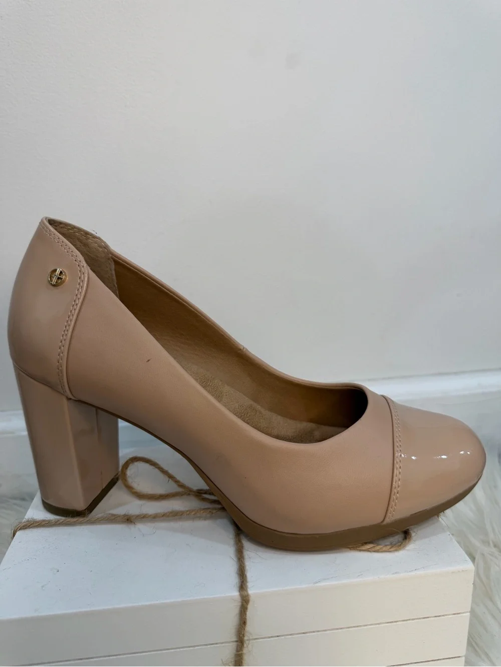 Giani Bernini Blush Nude Block Heel Pumps