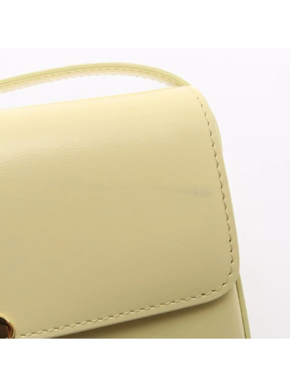 Celine Shoulder Bag Triomphe Light Yellow Leather