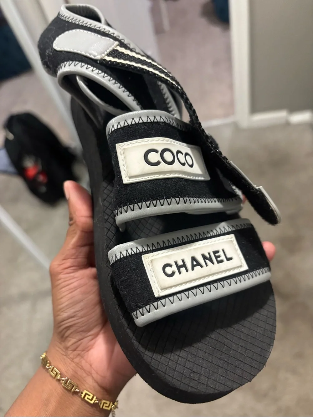 CHANEL pair sandals…