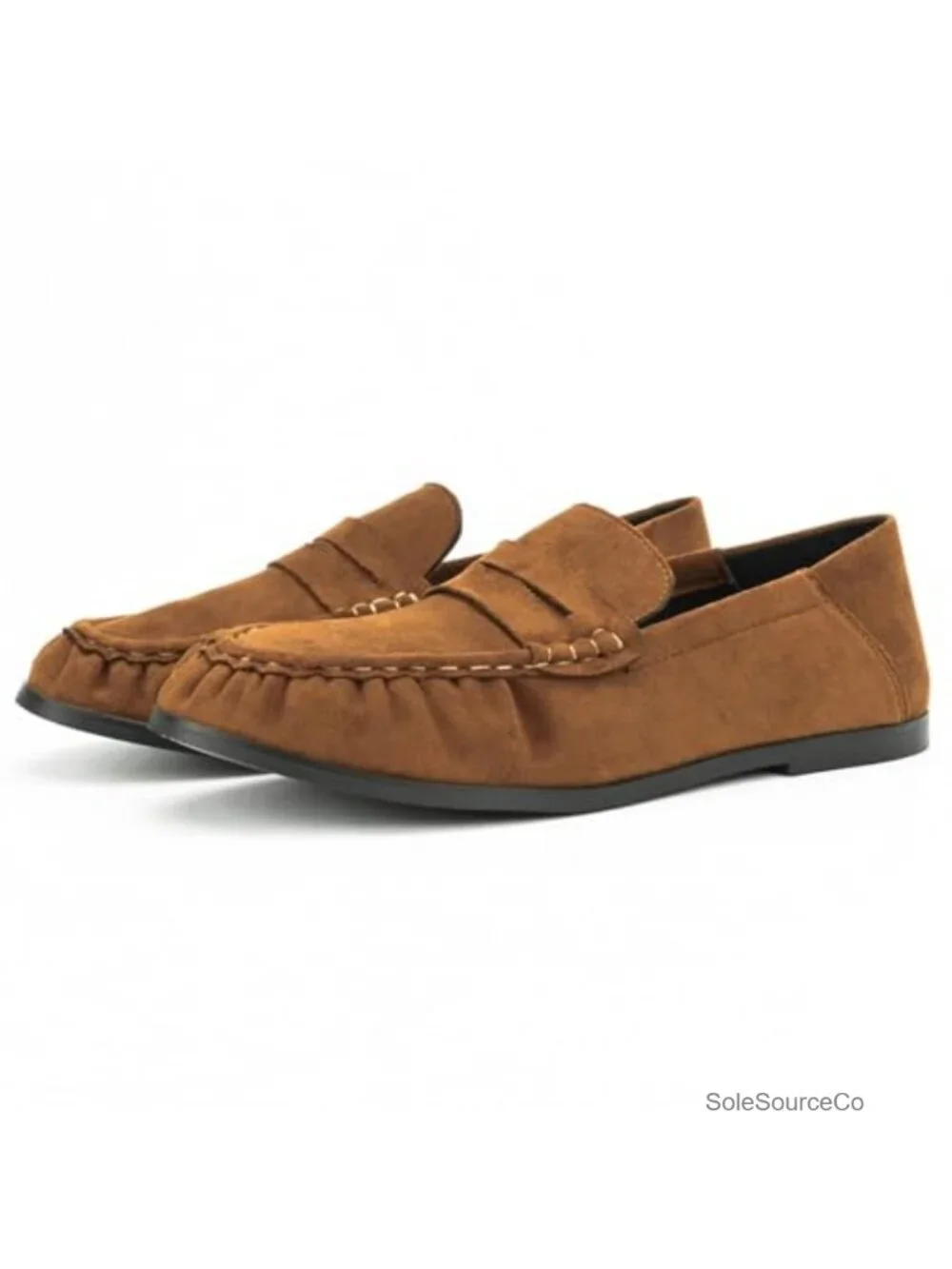 Penny Loafers for Women Faux Suede Slip On Flat Shoes Comfortable