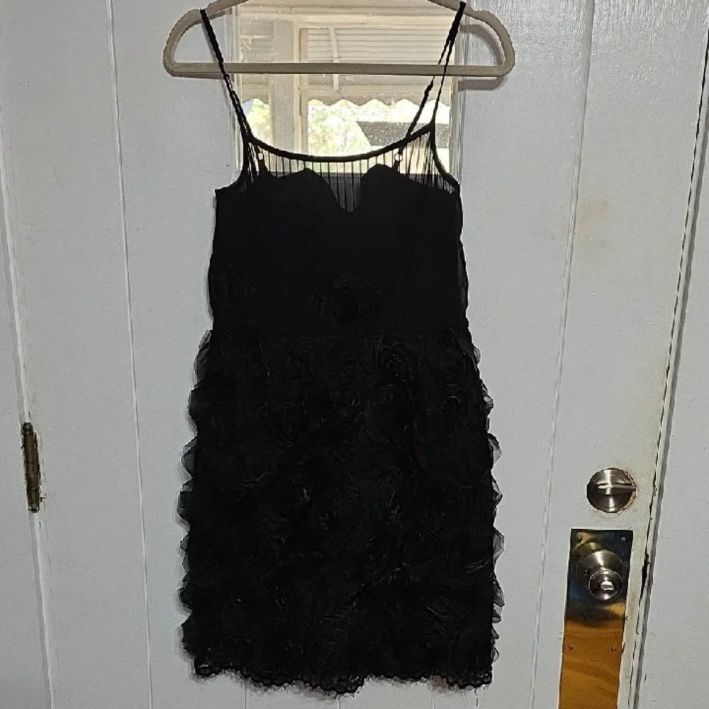 NWOT Marc By Marc Jacobs Womens Holiday Party Dress Black Rosettes Gold Zip Sz 6