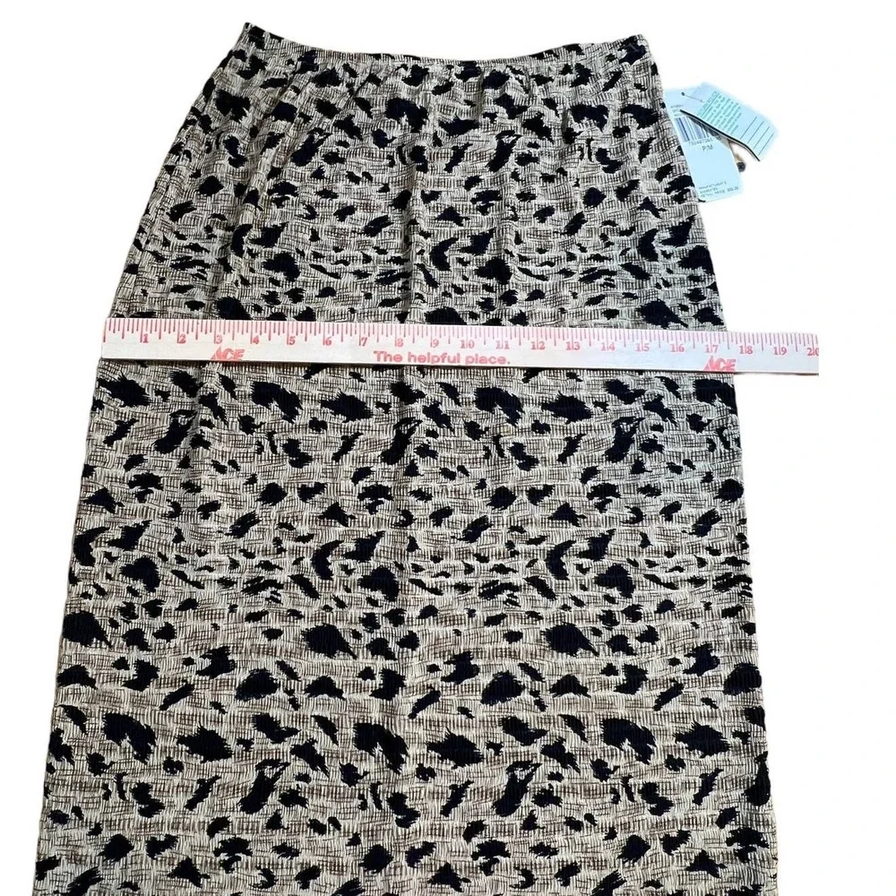 Pleat Pleat By Rafael Maxi‎ Skirt Womens P/M Beige Animal Print NWT Boho Chic