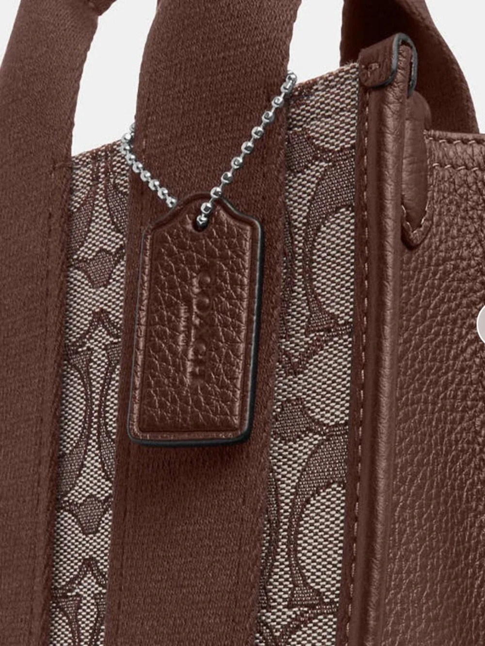 COACH MINI TOTE BAG SIGNATURE JACQUARD CROSSBODY NEW WITH BOX GIFT READY