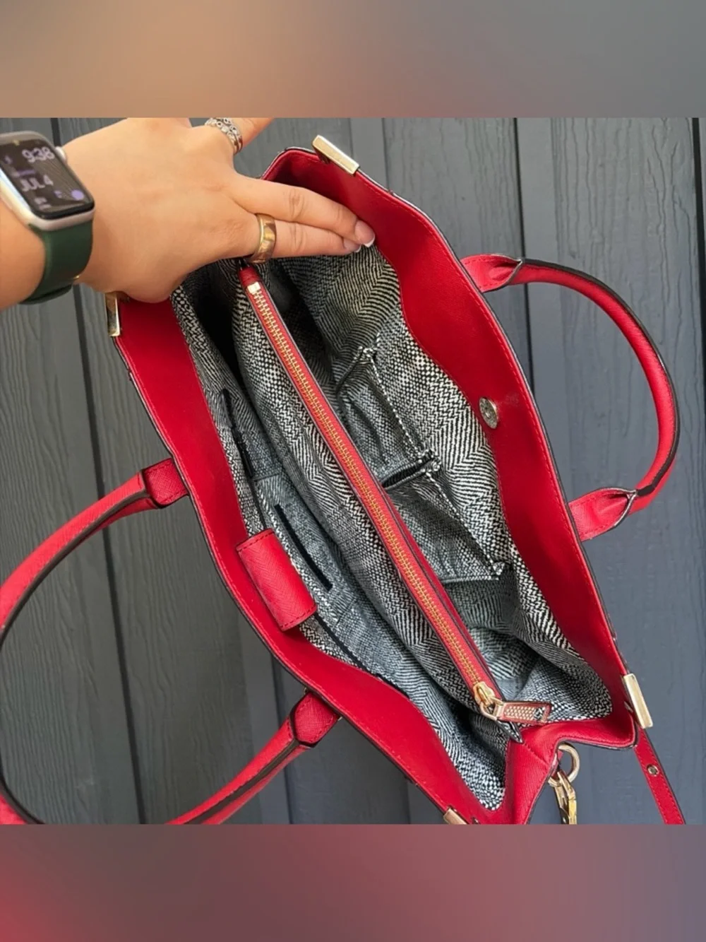 Rebecca Minkoff Large Red Shoulder Strap Tote Bag