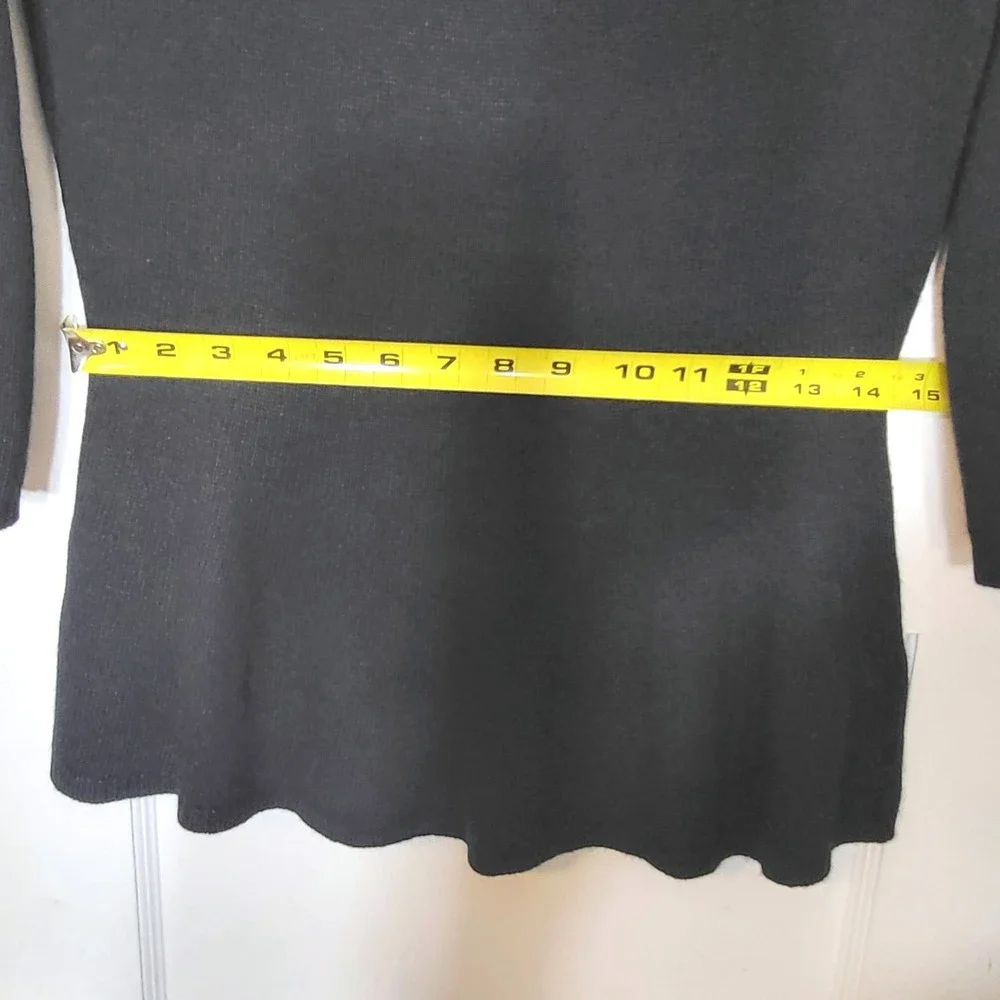 Lauren Ralph Lauren Womens Fair Isle Yoke Peplum Sweater Black Purple Green M