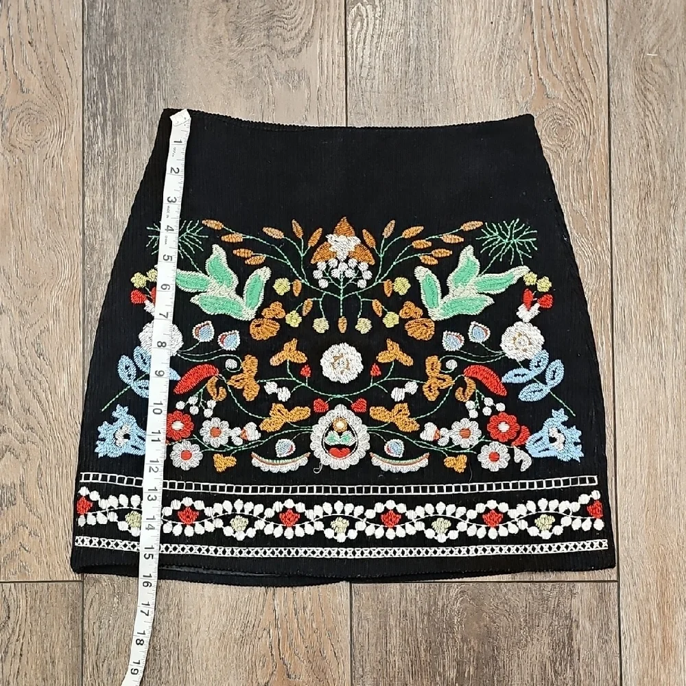 Mini, Skirt, Embroidered, corduroy, Dance, Wedding, Casual, Date, Holiday, Fun