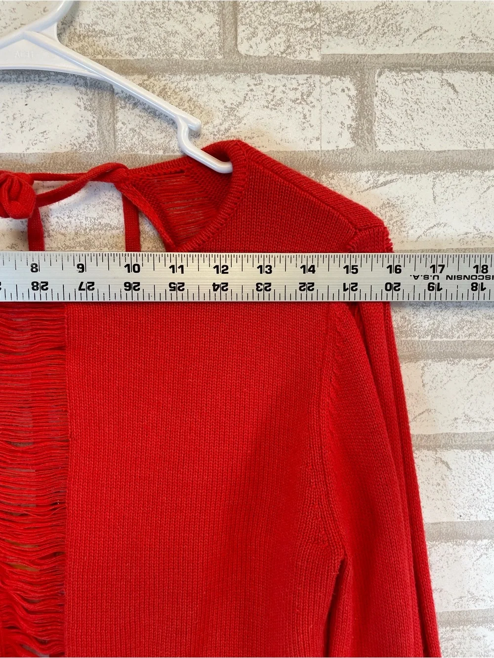 Lucy in the Sky Red Distressed Knit Two-Piece Dress Set Size L NWOT