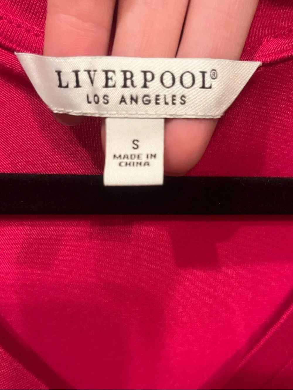 Liverpool Hot Pink V-Neck Flutter Sleeve Top