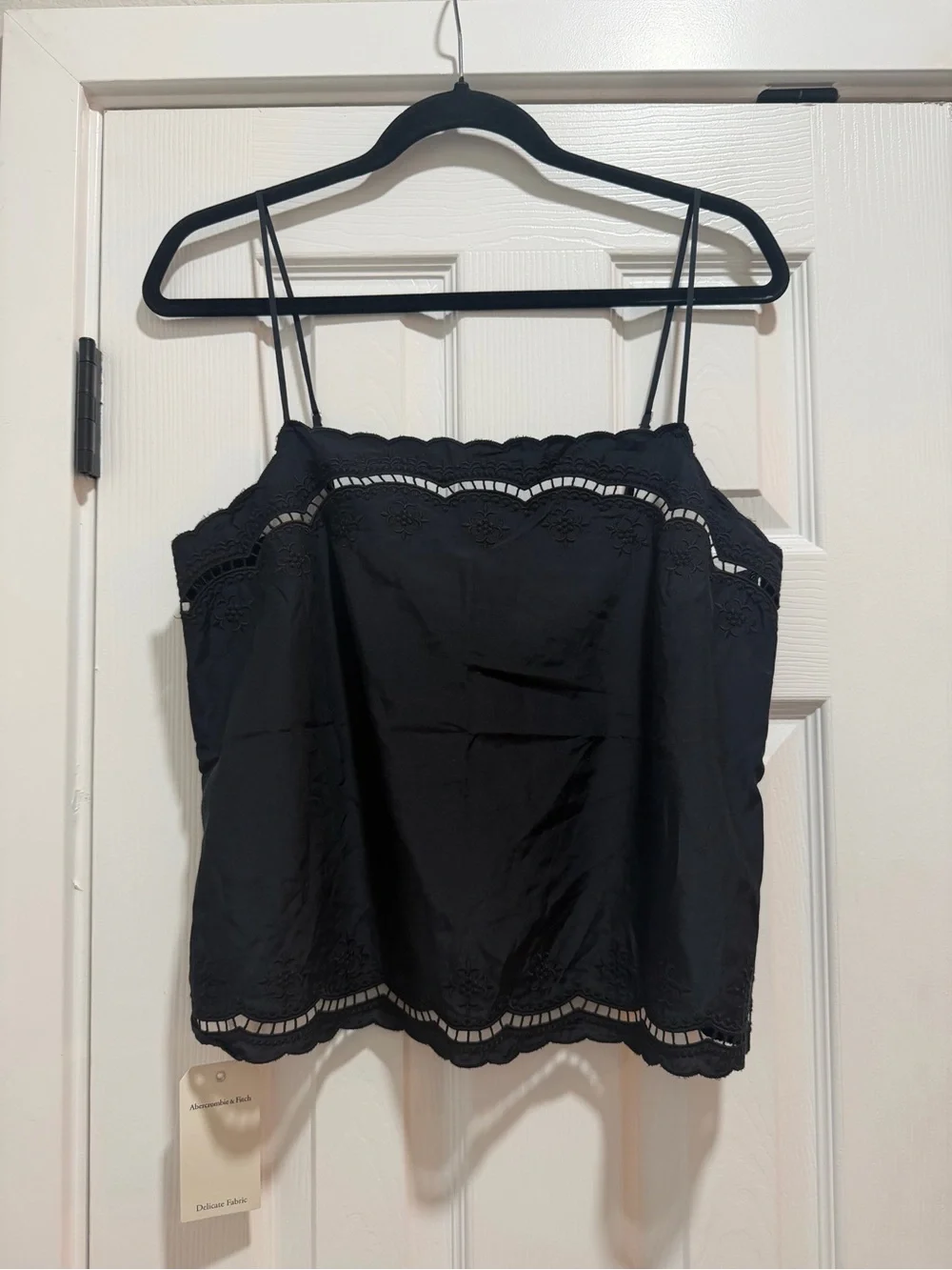 NWT Abercrombie & Fitch Cotton-Silk Blend Cutwork Cami Small