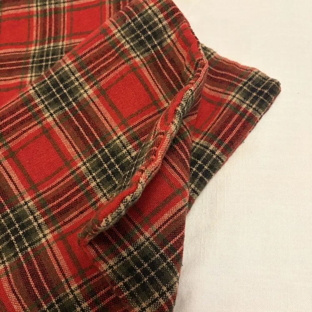 Reversible Holiday Christmas Plaid Cloth Placemats Set of 5 Red Green Black