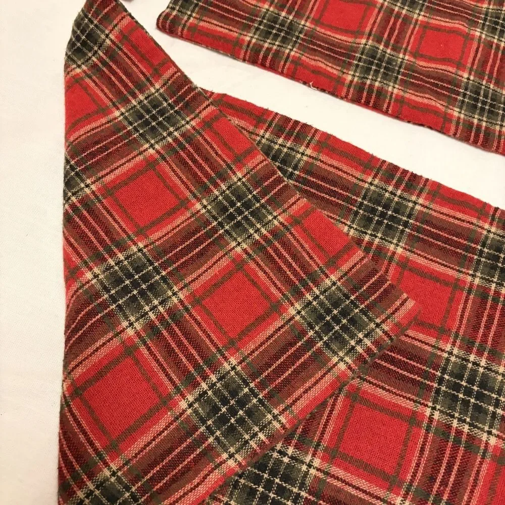 Reversible Holiday Christmas Plaid Cloth Placemats Set of 5 Red Green Black