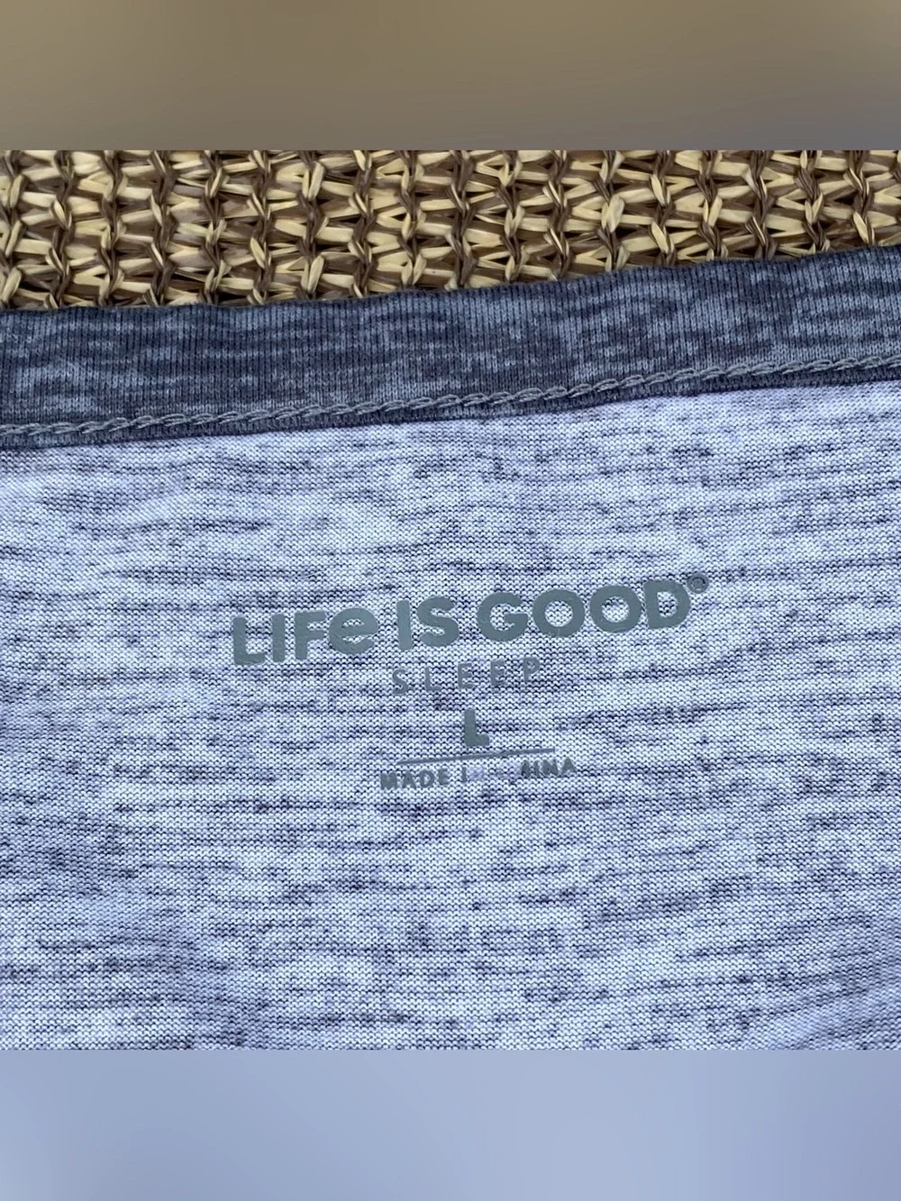 Life Is Good Halloween Ghost Dog Sleep Shirt Grey L