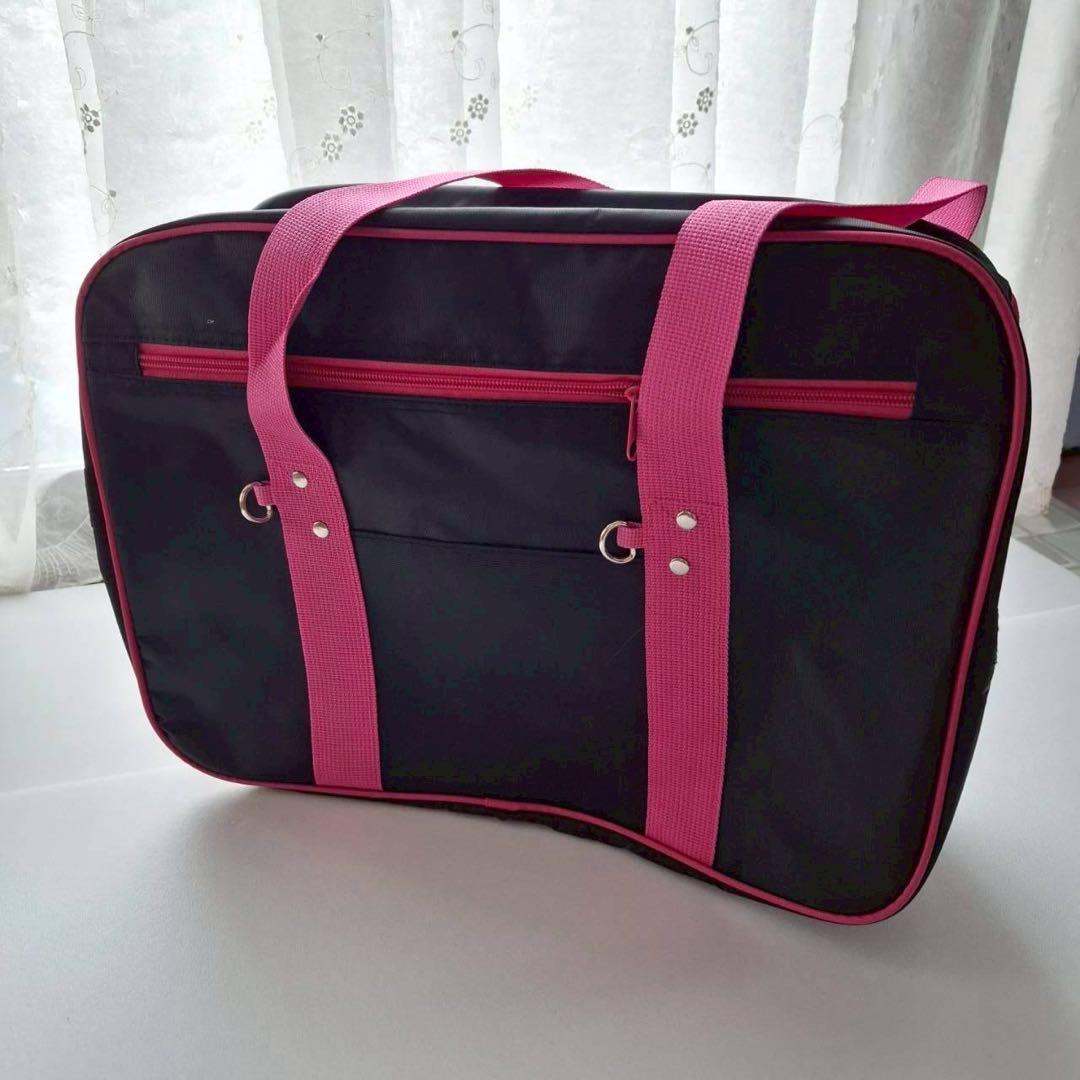 Pool Bag School Bag Nylon Black Pink Lightweight Large Capacity
