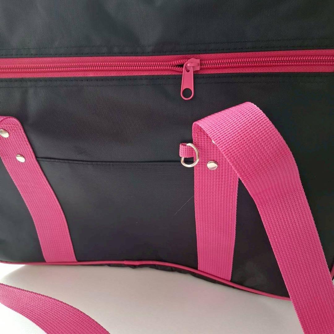 Pool Bag School Bag Nylon Black Pink Lightweight Large Capacity