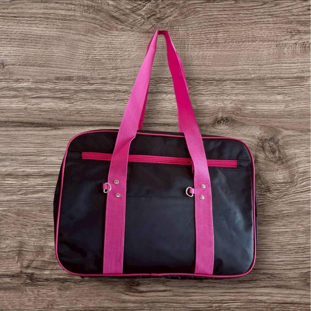 Pool Bag School Bag Nylon Black Pink Lightweight Large Capacity